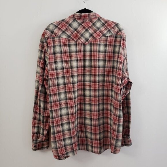 Wind River Plaid Snap Front Button Down Shirt Marks Work Warehouse Men's Sz XL - Picture 3 of 11